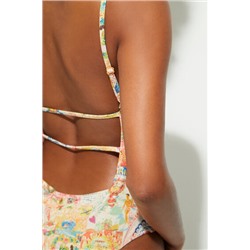 Bañador tiras traseras lúrex