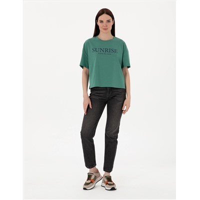 Yeşil Regular Fit Tişört