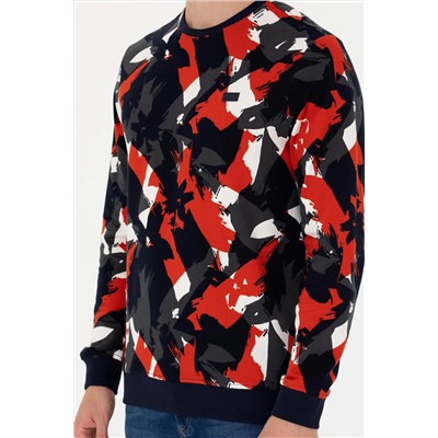 Erkek Lacivert Bisiklet Yaka Sweatshirt