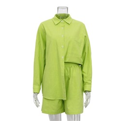 Хлопковый костюм шорты/рубашка