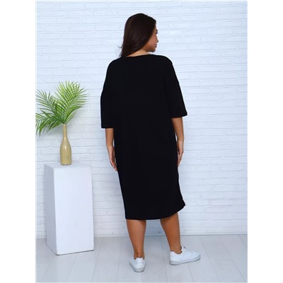 Удлиненная футболка хлопок с принтом Арт. 1092