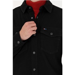 Erkek Siyah Jean Gömlek