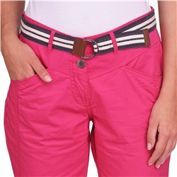 7/8 Damen Hose mit gestreiftem Gürtel