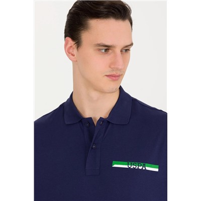 Erkek Lacivert Oversize Polo Yaka Tişört