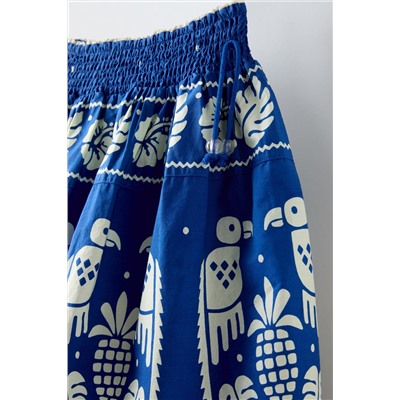 BIRD PRINT SKIRT