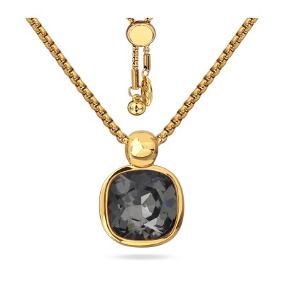 Кулон Триумф (кристаллы SW темно-серые 12мм; покрытие золото) 76см, Есть комплект