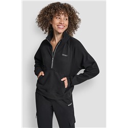 LOGO-EMBELLISHED HALF-ZIP SWEATSHIRT