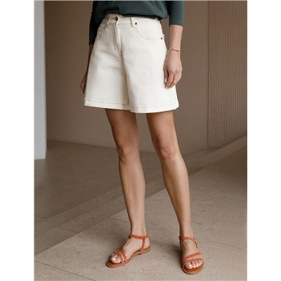 Шорты из эластичного денима