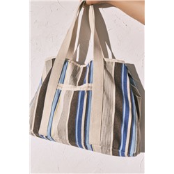 Bolso shopper playa estampado rayas