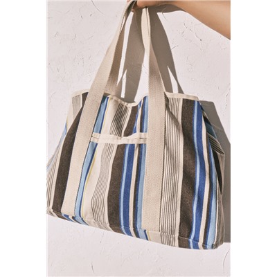 Bolso shopper playa estampado rayas