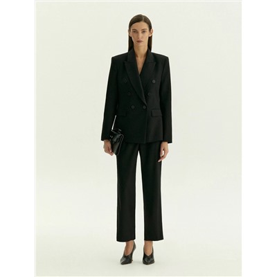 Брюки зауженного кроя из костюмной шерсти, D333/voyla