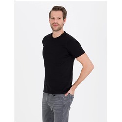 Siyah Slim Fit Basic Tişört