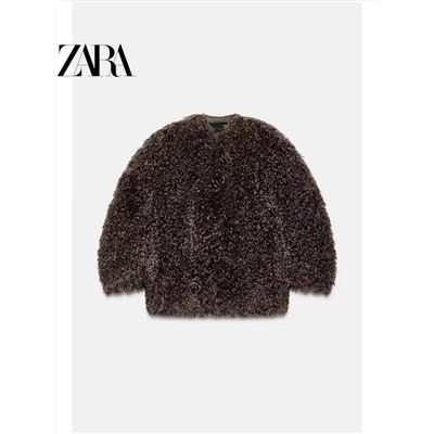 Женская короткая шуба из искусственного мягкого меха, свободный крой  ZAR*A