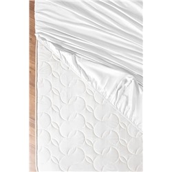 Ciel King Size %100 Pamuk Lastikli Saten Çarşaf - Beyaz
