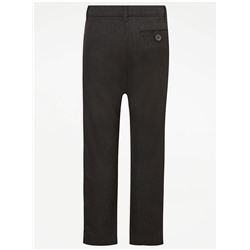 Boys Charcoal Skinny Leg School Trousers 2 Pack