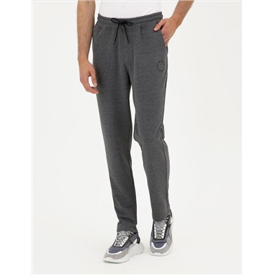 Antrasit Melanj Slim Fit Eşofman Altı