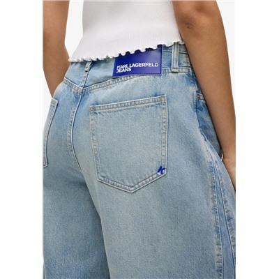 Karl Lagerfeld Jeans LOW-RISE WIDE-LEG PANEL - Pernera ancha - washed light blue