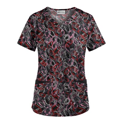UA Twister Black Scrub Top