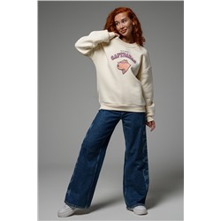 8526 Женский свитшот оверсайз