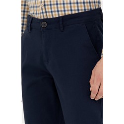 Erkek Lacivert Kanvas Pantolon