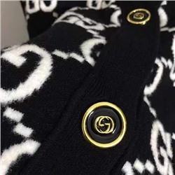 Женский жаккардовый однобортный кардиган с двойной буквой G  GUCC*I