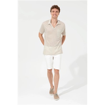 Erkek Taş Polo Yaka Tişört