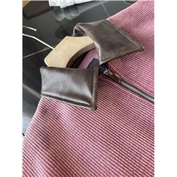 Женская вельветовая куртка с воротником из искусственной кожи ЗАР*А