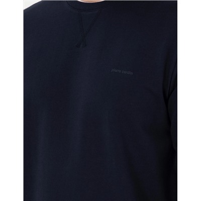 Lacivert Regular Fit Bisiklet Yaka Basic Sweatshirt
