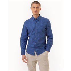 DART PRINT LONG SLEEVE POPLIN SHIRT