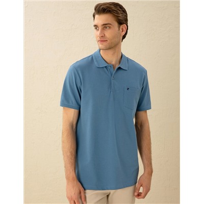 Koyu Mavi Regular Fit Basic Tişört