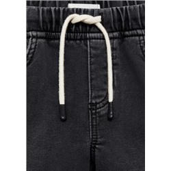 Bermudas denim cintura elástica