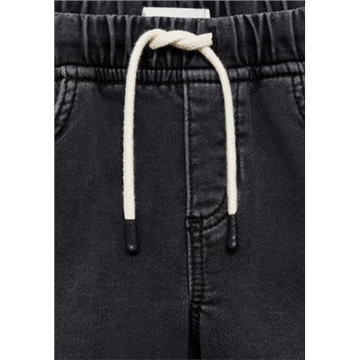 Bermudas denim cintura elástica