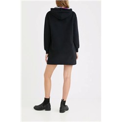 Vestido corto felpa capucha