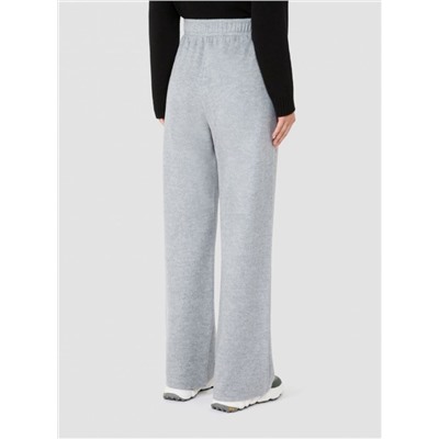 Брюки прямого покроя из шерсти с завязками и высокой талией