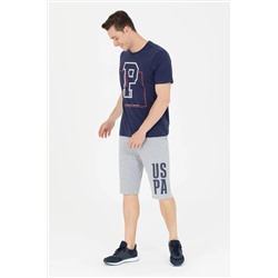 Erkek Gri Melanj Örme Şort