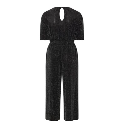 Женский нарядный блестящий комбинезон Plus Size