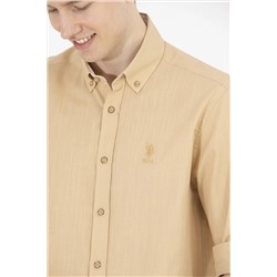 Erkek Camel Uzun Kollu Gömlek