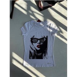 Женская приталенная футболка с ярким принтом ГЕС*С (Возможно незначительные деффекты!!!)