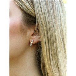 Серьги из золочёного серебра с фианитами 925 пробы S2180771010з