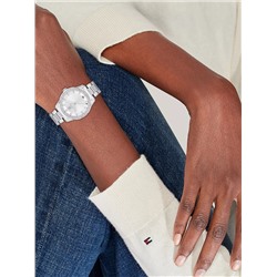 36MM T85 White Dial Crystals Watch  Women's