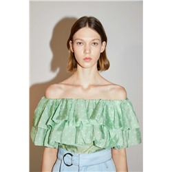 Top de seda Verde