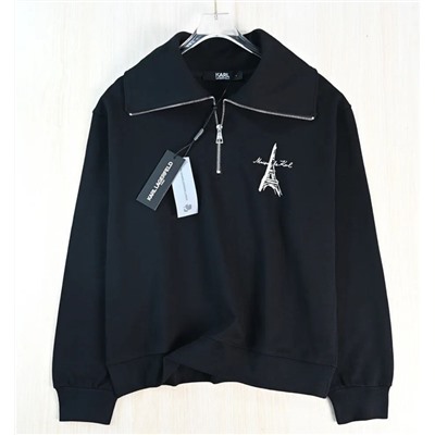 Повседневная толстовка с длинными рукавами с полумолнией КАР*Л 😎
