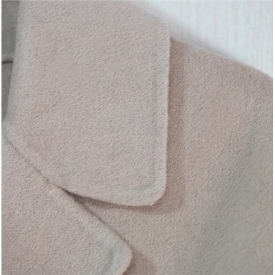 Женское элегантное двубортное шерстяное пальто средней длины