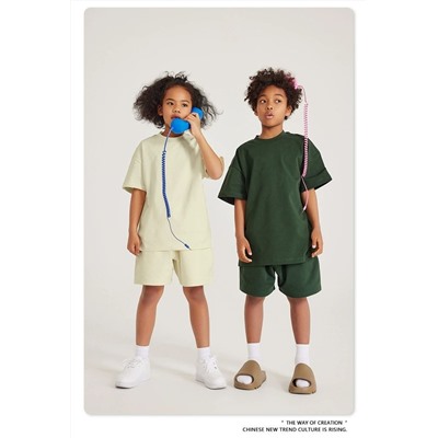 Детские трикотажные шорты подойдут в комплект к футболке выше  Фабрика, проверенный поставщик  Материал: 80% хлопок, 20% полиэстер