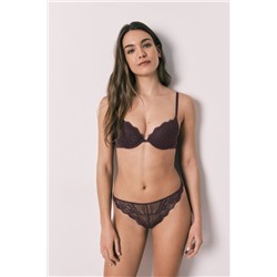 Sujetador clásico relleno encaje morado BEAUTIFUL