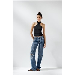 POLYAMIDE HALTER TOP