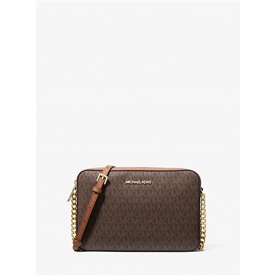Michael Kors Outlet Jet Set Large Printed Logo Crossbody Bag