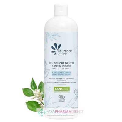 Fleurance Nature Gel Douche Neutre - Corps & Cheveux - BIO 500 ml