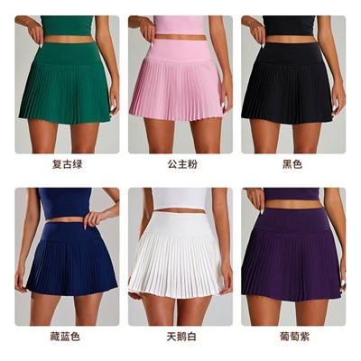 Плиссированная теннисная юбка с шортиками 6 цветов АЛ*О