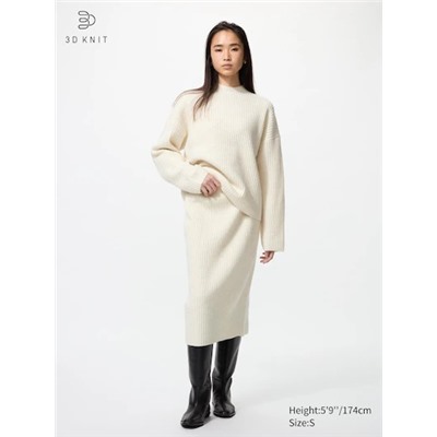 3D Knit Seamless Soufflé Yarn Skirt